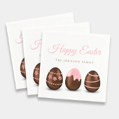 Serviette En Papier Joyeux oeufs au chocolat de Pâques