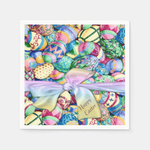 Serviette En Papier Joyeux Oeufs Peints de Pâques serviettes