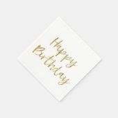 Serviette En Papier Joyeux or d'anniversaire (Coin)