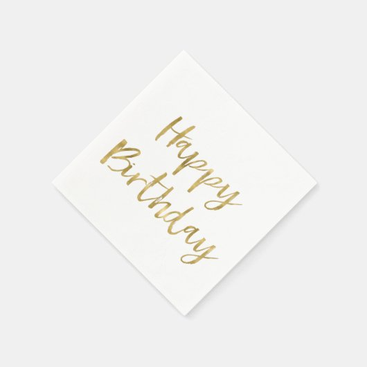 Serviette En Papier Joyeux or d'anniversaire (Coin)