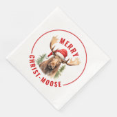 Serviette En Papier Joyeux orignal de Noël (Coin)