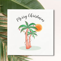 Joyeux palmiers de Noël Sun Napkins