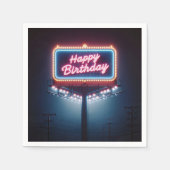 Serviette En Papier Joyeux panneau d'affichage d'anniversaire (Devant)