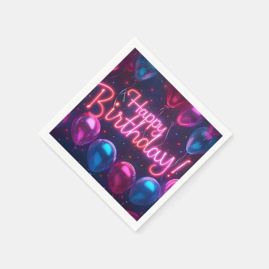 Serviette En Papier Joyeux papier d'anniversaire Napkin (Coin)