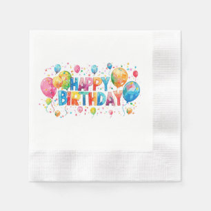 Serviette En Papier Joyeux papier d'anniversaire Napkin