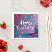 Serviette En Papier Joyeux papier d'anniversaire Napkin (En situation)