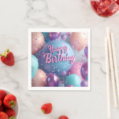 Serviette En Papier Joyeux papier d'anniversaire Napkin (En situation)