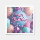 Serviette En Papier Joyeux papier d'anniversaire Napkin (Devant)