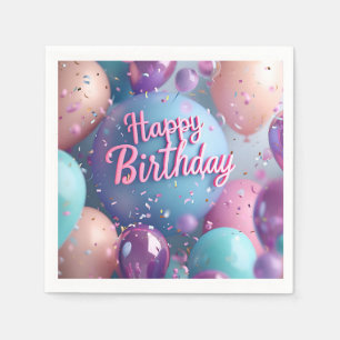 Serviette En Papier Joyeux papier d'anniversaire Napkin