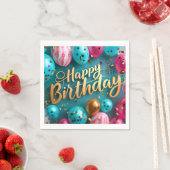 Serviette En Papier Joyeux papier d'anniversaire Napkin (En situation)