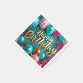 Serviette En Papier Joyeux papier d'anniversaire Napkin (Coin)