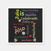 Serviette En Papier Joyeux papier d'anniversaire serviettes Julia (Devant)