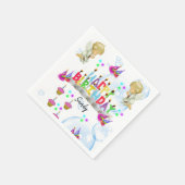 Serviette En Papier Joyeux Papier d'Anniversaire serviettes, Twin Ange (Coin)