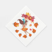 Serviette En Papier Joyeux papier d'automne (Coin)