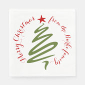 Serviette En Papier Joyeux papier de Noël Napkin (Devant)