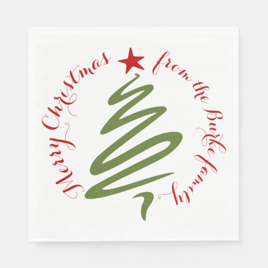Serviette En Papier Joyeux papier de Noël Napkin (Devant)