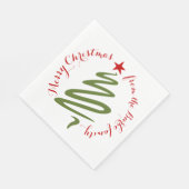 Serviette En Papier Joyeux papier de Noël Napkin (Coin)