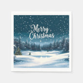 Serviette En Papier Joyeux papier de Noël Napkin (Devant)