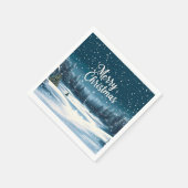Serviette En Papier Joyeux papier de Noël Napkin (Coin)