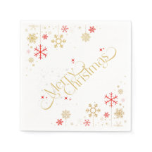 Joyeux papier de Noël Napkin