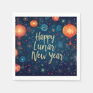 Serviette En Papier Joyeux papier de nouvelle année lunaire Napkin