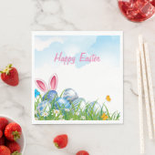 Serviette En Papier Joyeux papier de Pâques Napkin (En situation)