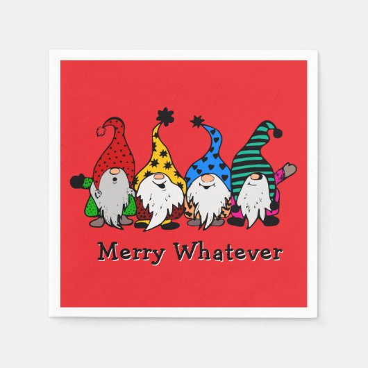 Serviette En Papier Joyeux Papier Elfes Napkin (Devant)