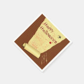 Serviette En Papier Joyeux papier peint Halloween sanglant (Coin)