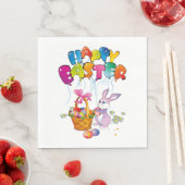 Serviette En Papier Joyeux Pâques (En situation)