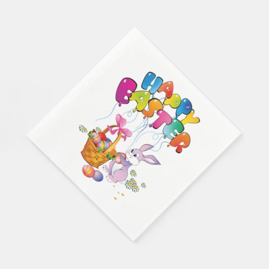 Serviette En Papier Joyeux Pâques (Coin)