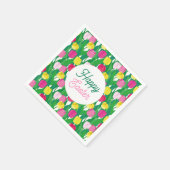 Serviette En Papier Joyeux Pâques. (Coin)