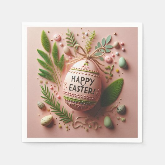 Serviette En Papier Joyeux Pâques (Devant)