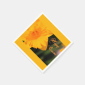 Serviette En Papier Joyeux Pâques Jaune Printemps Daffodil Fleur (Coin)