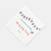 Serviette En Papier Joyeux Parti patriotique du Jour de l'Indépendance (Coin)