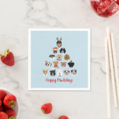 Serviette En Papier Joyeux Pawlidays Chien arbre de Noël (En situation)