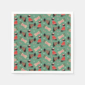 Serviette En Papier Joyeux Pawlidays Labrador Retriever Dogs (Devant)