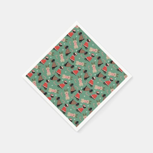 Serviette En Papier Joyeux Pawlidays Labrador Retriever Dogs (Coin)