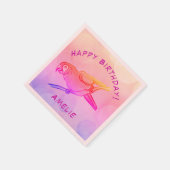 Serviette En Papier Joyeux perroquet d'anniversaire serviettes (Coin)