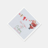 Serviette En Papier Joyeux petit Noël garçon fille Baby shower d'hiver (Coin)