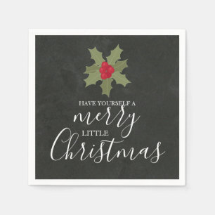 Serviette En Papier Joyeux petit Noël Holly