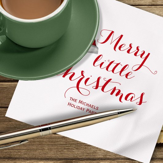 Serviette En Papier Joyeux petit Noël personnalisé