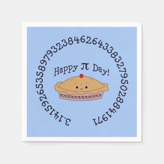 Serviette En Papier Joyeux Pi Day Pie (Devant)