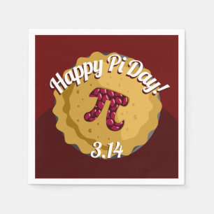 Serviette En Papier Joyeux Pi Day  Pie party amusante de serviettes