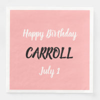Joyeux Pinceau Anniversaire Brosse Script rose