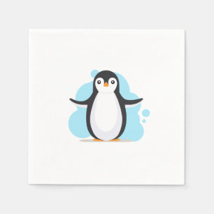 Serviette En Papier Joyeux pingouin