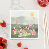 Serviette En Papier Joyeux Pique-Nique Anniversaire Jardin pour enfant (En situation)