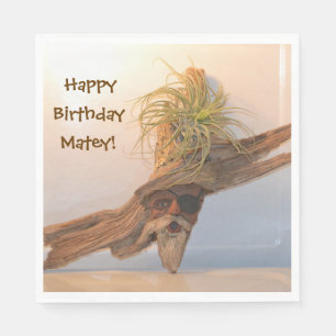 Serviette En Papier Joyeux Pirate d'anniversaire