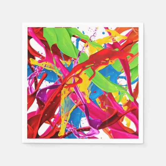 Serviette En Papier Joyeux plateau de peinture (Devant)