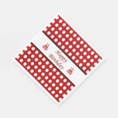 Serviette En Papier Joyeux point Polka d'anniversaire (Coin)