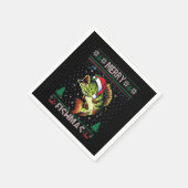 Serviette En Papier Joyeux Poisson Basse Pêche Poisson de Noël Vilain  (Coin)